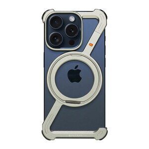 HACRAY ハクライ 360 RingStandバンパー for iPhone 15 Pro アルミ・シルバー HR26885i15PR