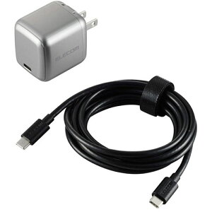 �G���R�� �m�[�gPC����AC�A�_�v�^�[ USB PD�Ή� 70W USB-C×1 C-C�P�[�u���t�� 2m �X�y�[�X�O���[ ACDC-PD8970SGY
