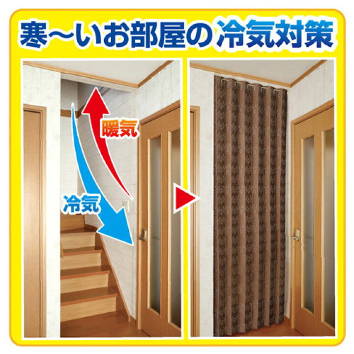 楽天市場】サンスマイル 間仕切りサッとパタパタ省エネカーテン 95 