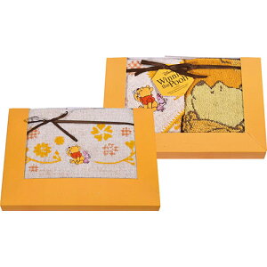 くまのプーさん ハニープランタン フェイスタオル&ウォッシュタオル2P ウォッシュタオル34×36cm、フェイスタオル34×75cm C6075530