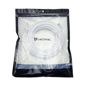 HORIC �z�[���b�N LAN�P�[�u�� �J�e�S���[6A�Ή� 10m �z���C�g LC100-045RW