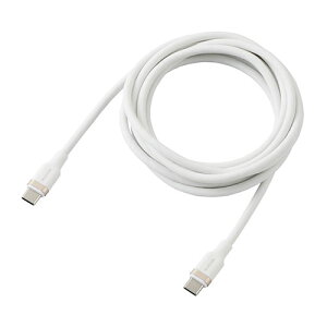 �G���R�� USB2.0�P�[�u��(USB Type-C - USB Type-C/100W�Ή�/�Ȃ߂炩) 2m �z���C�g MPA-CC5PSSA20WH