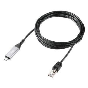TTvC USB Type-C LANϊP[u GigabitΉ 3m ubN KB-SL6CLAN03BK