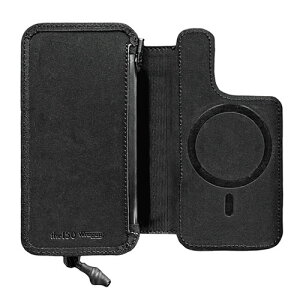 the150 キャッシュレス時代のiPhoneケース Wrapup 栃木レザー iPhone13用 ブラック THE150-0019-BK-TL