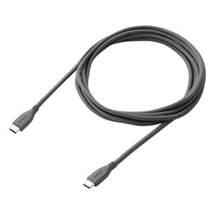 �G���R�� USB2.0�P�[�u�� USB Type-C TM - USB Type-C/240W/�Ȃ߂炩 2m �O���[ MPA-CCPESS20GY