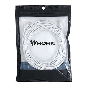 HORIC �z�[���b�N LAN�P�[�u�� UTP �J�e�S���[6A �X���� 10m CAT6A�Ή��̃X�����^�C�v �z���C�g LC100-123SW