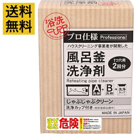 じゃぶじゃぶクリーン(洗浄カップ付き) 風呂釜洗浄剤 1つ穴 エコキュート 追い焚き配管洗浄 業務用 おそうじ専科【生産終了品】【送料無料】