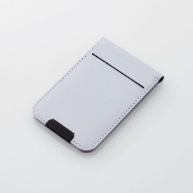 エレコム AMS-BPDSFPU カードポケット付き背面フリーアングルスタンド ラベンダー（MagSafe対応iPhone用） 《納期未定》