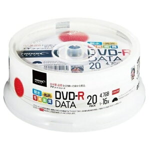 HIDISC ʐ^掿ChGA[x DVD-Rf[^p 16{ 4.7GB 20 XshP[X s[t