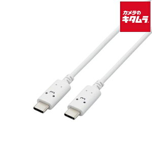 �G���R�� MPA-CCF20WF USB Type-C to C�P�[�u�� USB PD�Ή� ����^�C�v 2.0m �V���`����(�z���C�g×�u���b�N)