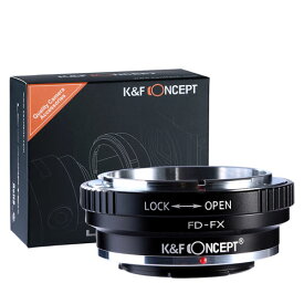 K&F Concept KF-FDX マウントアダプター [レンズ側：キヤノンFD ボディ側：フジフイルムX]（絞りリング付き） 《納期約2−3週間》
