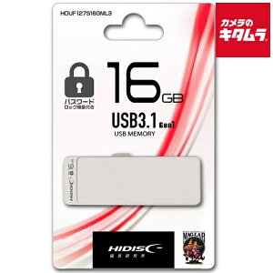 ylR|Xz HIDISC HDUF127S16GML3 USB3.1 Gen1 pX[hbN@\ttbVhCu 16GB XCh s[t