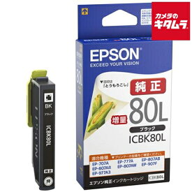 エプソン ICBK80L インクカートリッジ ブラック 大容量
