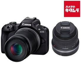 キヤノン EOS R50 ダブルズームキット ブラック Canon ミラーレス一眼カメラ Wi-Fi搭載 入門 初心者 《納期約3週間》