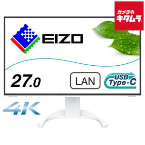 EIZO �G�C�]�[ �t�����j�^�[/27�^/4K�i3840×2160�j/IPS�p�l��/�A���`�O���A/HDMI×2 DP×1 USB-C×1/�z���C�g FlexScan EV2740X-WT