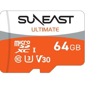 【ネコポス】 SUNEAST SE-MSDU1064E095 ULTIMATE Orange microSDXC Card 64GB
