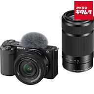 ソニー VLOGCAM ZV-E10 ダブルズームレンズキット ブラック [ZV-E10X B] SONY ミラーレス一眼カメラ 軽量…