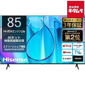 nCZX Hisense E6NV[Y 85V^ 4Kter 85E6N YouTubeΉ s[2Tԁt