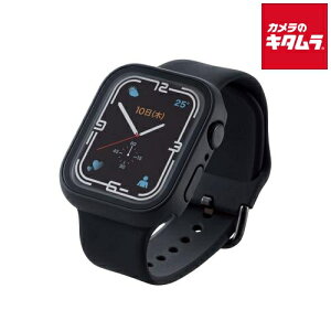 �G���R�� AW-21AFCGBK �t���J�o�[�P�[�X �v���~�A���K���X ������ �u���b�N �kApple Watch series7 45mm�p�l