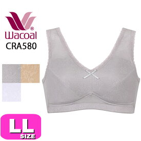 ワコール wacoal CRA580【メール便発送可】優美定番 ハーフトップ ブラジャー ノンワイヤー やさしいメッシュ LLサイズ WB