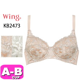 ワコール wacoal ウイング Wing KB2473 ブラジャー 3/4カップ バストをキレイに寄せる 自然な丸み 綿混 ABカップ Wing