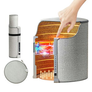 \予約販売 クーポンで4,380円/2026最新 パネルヒーター 小型 足元ヒーター 磁石付き 360°全面発熱 筒型 即暖 遠赤外線パネルヒーター 5段階調温 タイマー付 軽量 薄型 静音 転倒自動OFF 収納便