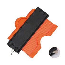 コンターゲージ 型取りゲージ 120mm 目盛り付き ロックタイプ ABS製 型取り器具 型取り 測定工具 セルフロック付き 高精度 曲線定規 輪郭コピー DIY