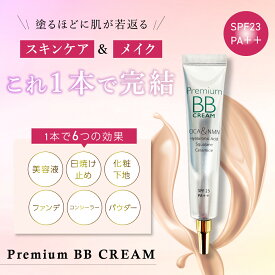 【送料無料】【ゆうパケット】 シカ Premium BB Cream 敏感肌 ツボクサエキス ニキビ 肌荒れ 鎮静 キメ 無香料 無着色 天然保湿成分 CICA 肌トラブル NMN 美容液 化粧下地 日焼け止め　ファンデーション コンシーラー パウダー