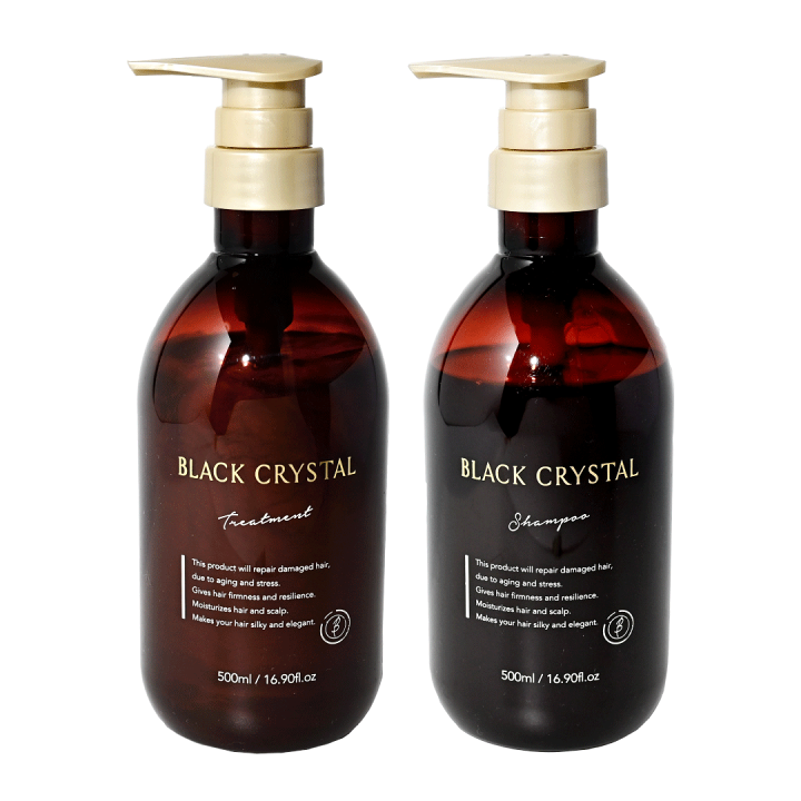 BLACK CRYSTAL ブラッククリスタル　シャンプー、トリートメントセット 楽天市場】【ポンプセット】ブラッククリスタル シャンプー