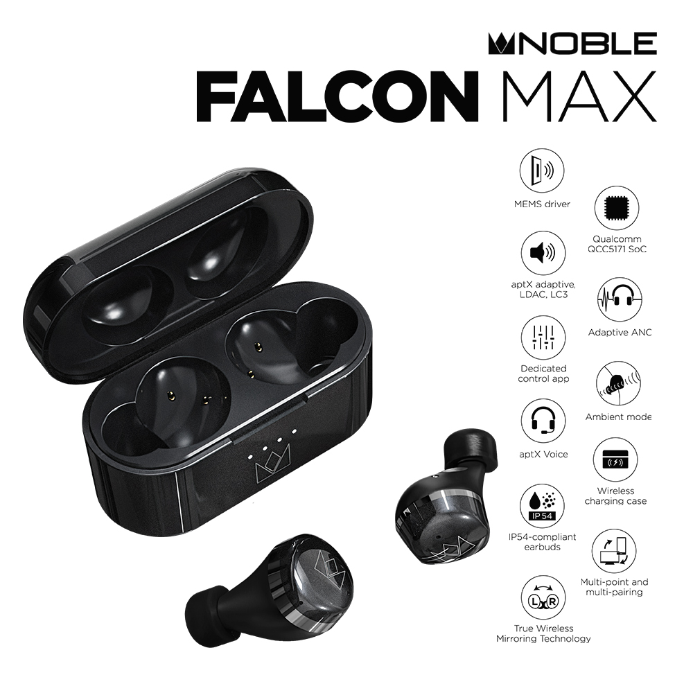 楽天市場】Noble Audio FALCON MAX NOB-FALCONMAX-B ワイヤレス