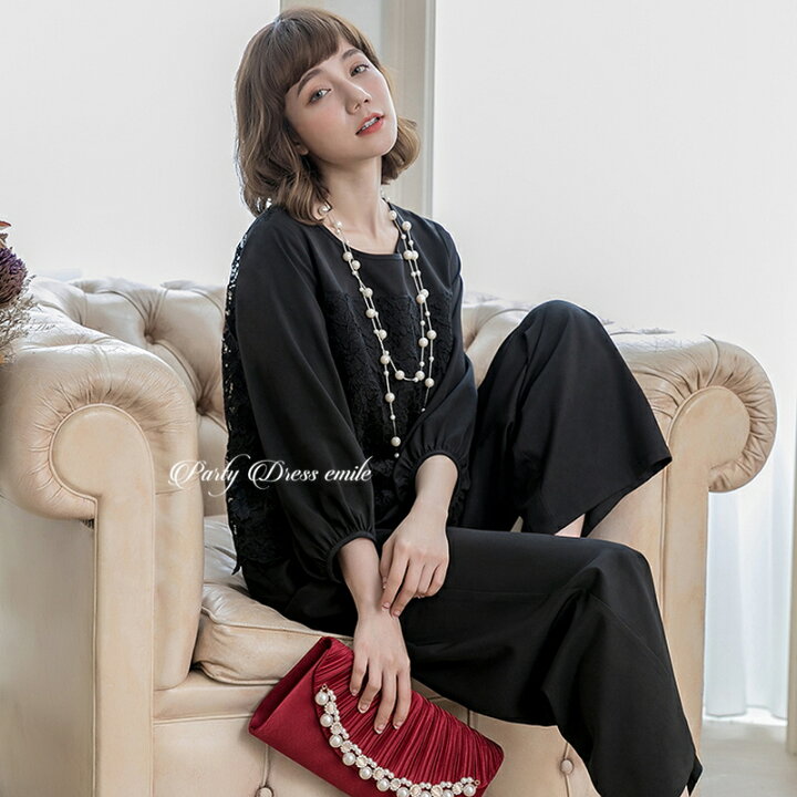 楽天市場 パンツドレス 結婚式 パンツスーツ ドレス セットアップ お呼ばれ 入学式 卒業式 子連れ 1 5次会 二次会 披露宴 パーティー 同窓会 パーティードレス通販emile