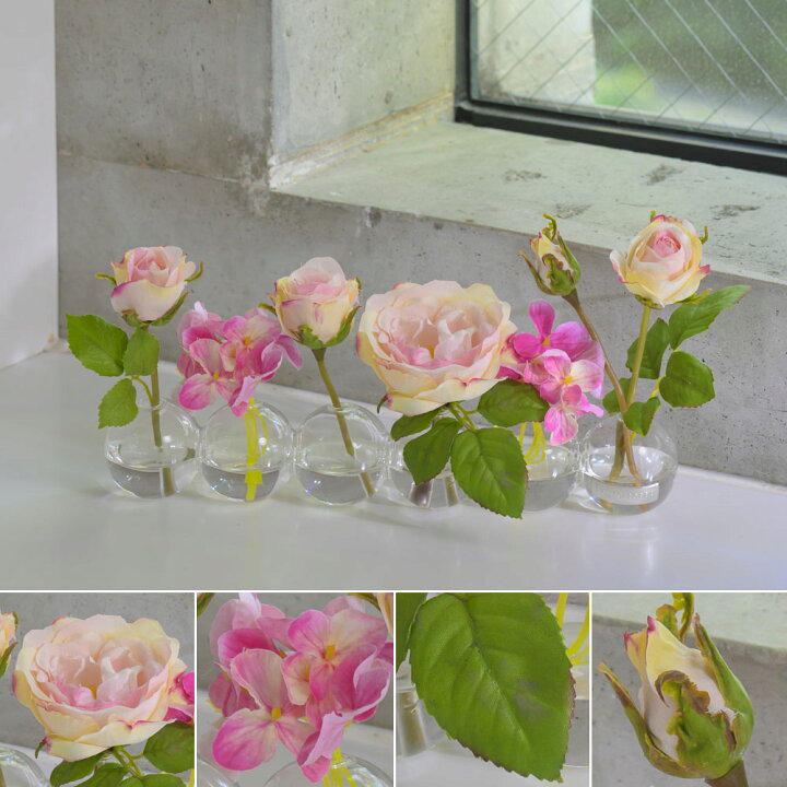 楽天市場】造花 薔薇 バラ プリマローズpk-6W アレンジメント 