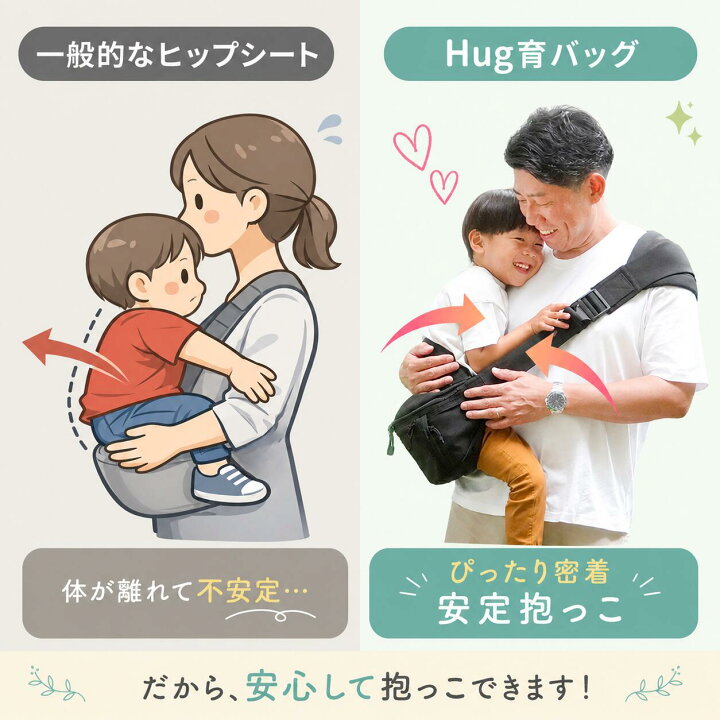 楽天市場】（ポイント2倍）Hug育 バッグ DDiccho 公式 抱っこができる 