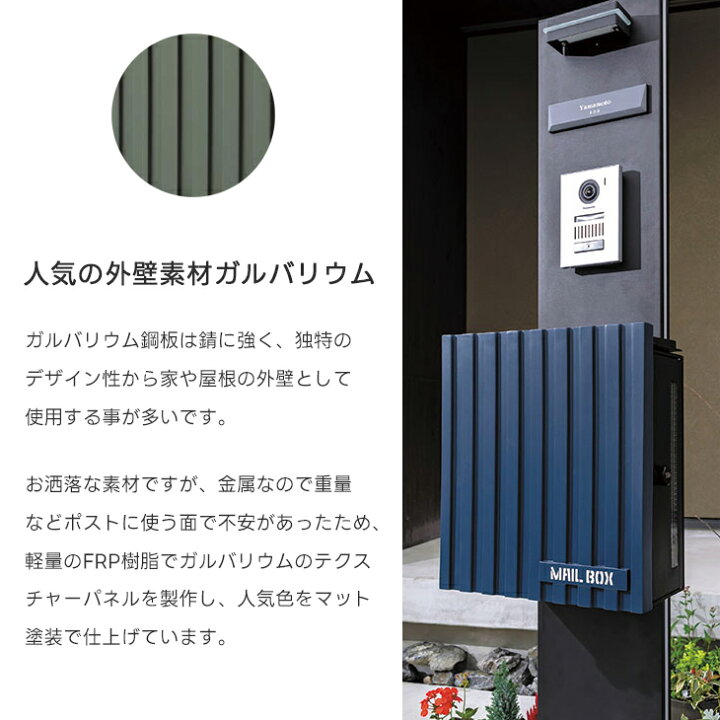 楽天市場】郵便 ポスト 壁付け クーリエ ガルバリウム メール ボックス 