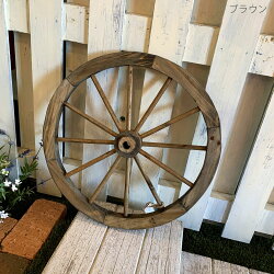 IDYLLICGARDENガーデンウィールホワイトSサイズブラウンMサイズセット【POSHLIVINGポッシュリビングガーデニングインテリアオブジェおしゃれかわいいナチュラル木製杉ホイール車輪トレリスWheel】