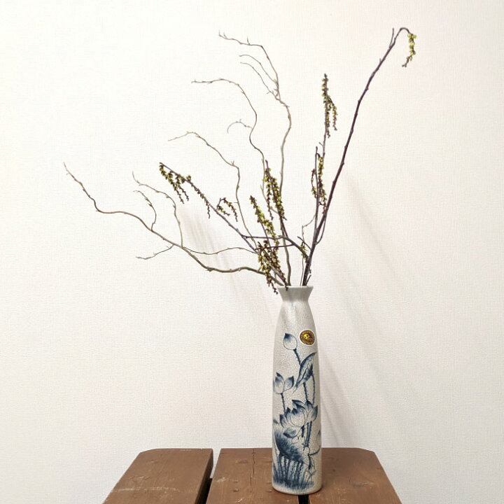 【売り尽くしセール開催中】花瓶 バッチャン焼 蓮 ベトナム 雑貨 アジア 花器 陶器 おしゃれ 一輪挿し ベージュ インテリア お庭の宅配便 花器 4way 花瓶