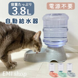 【LINEお友だち登録で300円OFF】 ペット自動給水器 犬 猫 大容量 3.8L コードレス 電源不要 給水機 給水 ペット用給水器 水飲み器 自動水やり器 脱水予防 受け皿 多頭飼い お留守番 水 犬用給水器 猫用給水器 自動 自動補水 お手入れ簡単 WPT-150