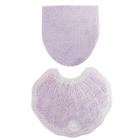 【LINE登録で300円OFF配布！】【プレゼント付】 トイレマット 2点セット ふわふわ おしゃれ かわいい ピンク グレー 洗える 風水 フタカバー シェル パステル シンプル ナチュラル 洗浄暖房 U型 O型 吸着シート メリージェラート