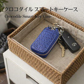 【スマートキーケース】クロコダイル キーケース メンズ レディース マット加工 カラビナ付き 本革 リモコンキーケース ギフト プレゼント シンプル 手のひらサイズ コンパクト 誕生日 納車記念 カジュアル オシャレ ホワイトデー ギフト