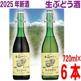 【2025年11月中旬出荷　予約商品】井筒無添加生ワイン　2025年　720ml　赤3本白3本　計6本イヅツ　生ぶどう酒限定醸造　クール便にて発送井筒ワイン【旧商品名　生にごりワイン】