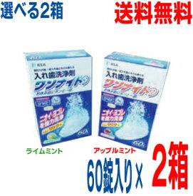 【選べる2箱】【本州送料無料】歯科用ワンナイト　アップルミント・ライムミント　入れ歯・義歯洗浄剤60錠×2箱（4ヵ月分）日本製リテーナー洗浄剤としても　北海道・四国・九州行きは追加送料220円かかります。