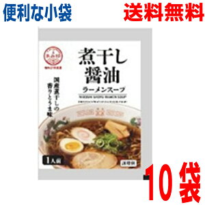 【メール便10袋送料無料】小袋 煮干醤油ラーメンスープ 54g×10袋  業務用 市販 煮干ラーメンスープ 煮干しラーメンスープ しょうゆラーメンスープ ラーメンスープのみ ラーメンスープの