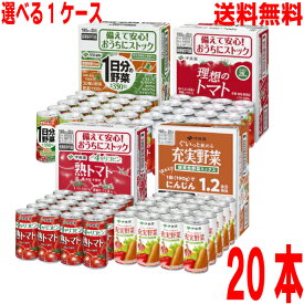 【選べる1ケース本州送料無料】1日分の野菜　熟トマト　充実野菜 緑黄色野菜ミックス　理想のトマト 190g缶×20本　伊藤園 野菜果汁飲料野菜ジュース食塩無添加　無塩北海道・四国・九州行きは追加送料220円。