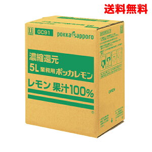 【本州のみ送料無料】業務用ポッカレモン5Lポッカサッポロレモン果汁100%濃縮還元北海道・四国・九州行きは追加送料220円かかります。