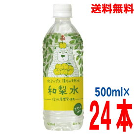 【本州送料無料】和梨水　500ml×24本ゴールドパック　信州産果実使用　北アルプス清らか天然水　　500mlペットボトル　24本入り北海道・四国・九州行きは追加送料220円かかります。