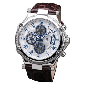 【返品OK!条件付】サルバトーレマーラ 腕時計 ワイヤーベゼルクロノグラフウォッチ SM18102-SSWH Salvatore Marra エスケイインターナショナル【KK9N0D18P】【60サイズ】