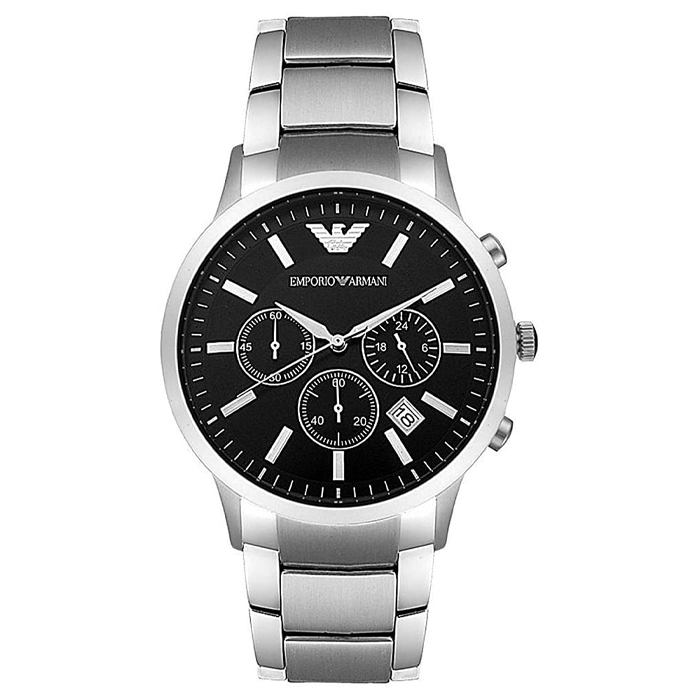 エンポリオ・アルマーニ 腕時計 メンズ クロノグラフ AR2434 シルバー メンズ腕時計
