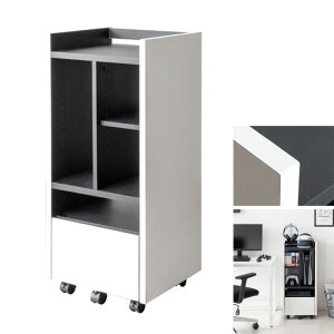 【返品OK!条件付】ゲーム機ラック REGABO レガボ GRK-001-WHBK ホワイト×ブラック PS5対応 宮武製作所 スタイリッシュ おしゃれ デザインラック オープンラック 収納棚 省スペース キャスター付き