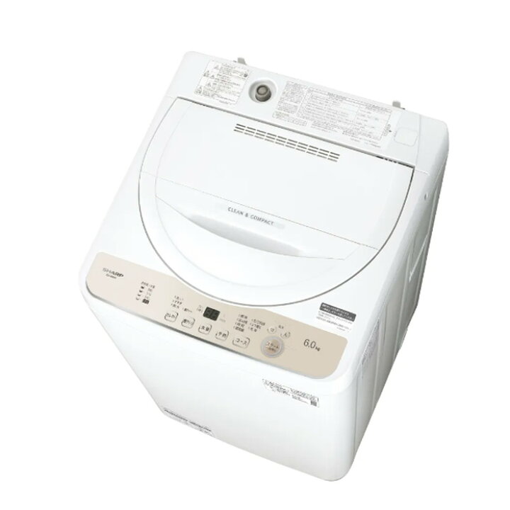 楽天市場】【返品OK!条件付】シャープ 全自動洗濯機 穴なし槽 ES-GE6H 