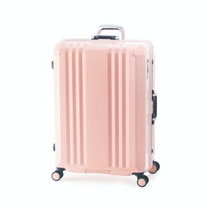 【返品OK!条件付】A.L.I ハードキャリーケース デカかるEdge FRAME 8〜10泊 96L ALI-070R-28-CPK コーラルピンク フレームタイプ アジア・ラゲージ スーツケース 手荷物預け無料サイズ ホイールロック
